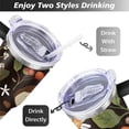 thumbnail image 5 of 40oz Colorful Botanical Mushroom Stainless Steel Flip Straw Tumbler Spill Proof Travel Cup Double Wall Vacuum Insulated Coffee Mug with Top Handle, 5 of 6