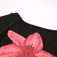thumbnail image 5 of Womens Summer Tops Flower Baby Tees Cute Graphic Short Sleeve Print Cropped Tee T Shirts for Women Black L, 5 of 5