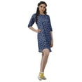 thumbnail image 3 of Moomaya Moss Georgette Short Straight T-Shirt Dress For Women Plus Size Clothing, 3 of 6