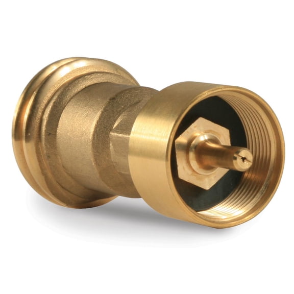 Camco Campfire Propane Adapter | Convert Most Appliances from Type I ACME to 1-inch 20 Throwaway | Brass, Brass Brown (59213)