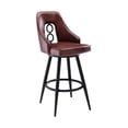 thumbnail image 2 of Tabouret en Similicuir et Enduit de Poudre Gris Rubis 26 Po, 2 of 8