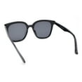 thumbnail image 4 of Womens Inset Lens Horn Rim Retro Plastic Chic Sunglasses All Black, 4 of 4