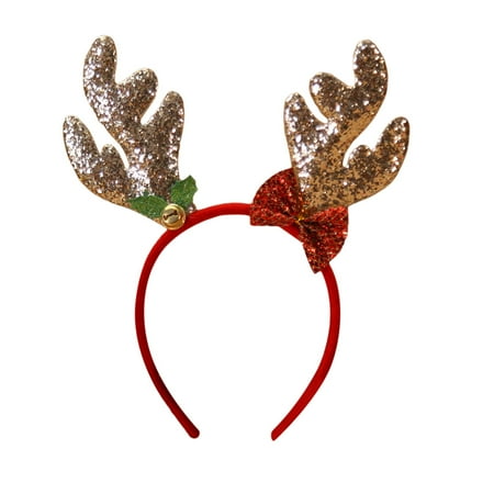 

Christmas Headband Christmas Deer Ears Christmas Party Santa Xmas Hair Band Clasp Headwear For Kids Adults