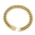 thumbnail image 6 of Gold Plated Cuban Link Chain Necklace for Men Women Stainless Steel Jewelry, 6 of 6