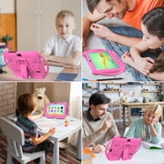 2024 Kids Tablet, 7 inch Android 12 Tablet for Kids, 4GB+32GB ROM+1TB Expand Pink