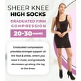 thumbnail image 2 of Gabrialla Sheer Knee High Compression Socks for Women, 20-30 mmHg, Closed Toe, 2 of 7