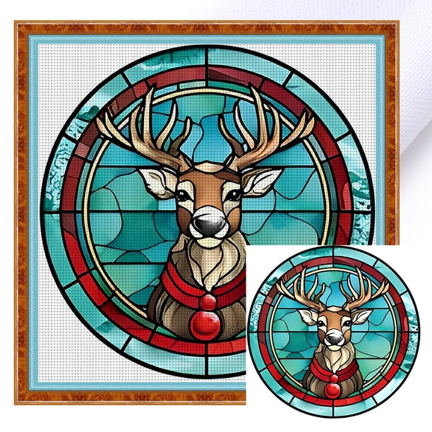 Hilo de bordar Full Eco-cotton 18CT Impreso Elk Cross Stitch Artwork