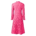 thumbnail image 4 of WILLBEST Robes Vertes pour Femmes Mode Dentelle Broderie Longue Robe Demi-Col Roulé Robe Ajourée Nouvelle Robe de Fête à Manches Longues Printemps, 4 of 4