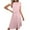 Pink, variant on yillto Elegant Dresses for Women Short Sleeve Drawstring Midi A-Line Dresses Trendy Casual Crew Neck Dresses