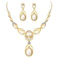 thumbnail image 2 of ATTOE ATTOE Necklace Jewelry Suit Set Simple Exquisite Water Drop Necklace Ear Rings Two Pieces of Bride Marriage Accessories (Color : A), 2 of 3