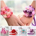 thumbnail image 2 of Yesfashion Wrist Corsage, Artificial Silk Flower Bridesmaid Bracelet Wedding Accessories, Sister Group Hand Flowers Ribbon Party Prom, Marriage Decoration, 2 of 7