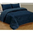 thumbnail image 1 of Home Must Haves 3 Piece Warm Super Thick Soft Borrego Sherpa Quilted Blanket Set, 1 of 6