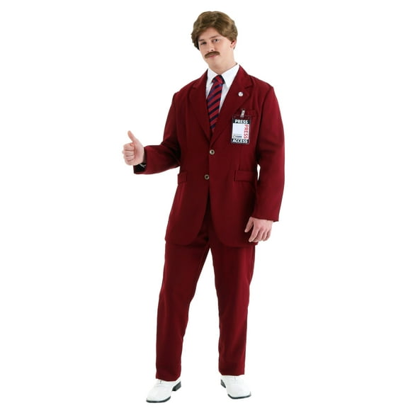 Deluxe Ron Burgundy Costume Suit, 2X-Large