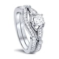 thumbnail image 2 of 3/4ct Diamond Engagement Wedding Ring Set 14K White Gold, 2 of 3