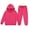 Pink, variant on Clearance Girl's Boys 2Pcs Set Solid Color Long Sleeve Pullover Hooded Sweatshirt Set Sweatsuits and Casual Sweatpants with Pocket Outfits Tracksuit (Hot Pink,110)