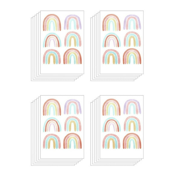 Decoración de Dormitorio de Iris para Niñas, Calcomanías de Pared de ArcoíRis Coloridas, 144 Piezas