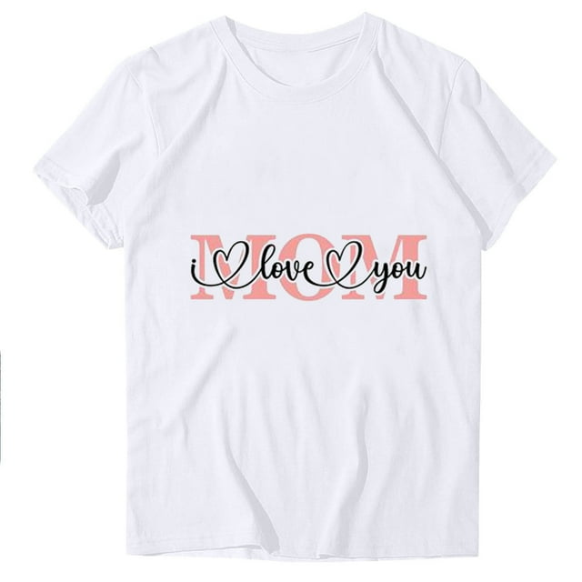 Blusas de Manga Corta para las Mujeres Divertido Impreso Cuello Redondo Tee, Vintage Humor Gráfico Blusas de Primavera para las Mujeres