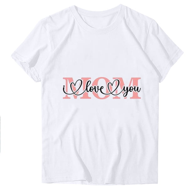 Blusas de Manga Corta para las Mujeres Divertido Impreso Cuello Redondo Tee, Vintage Humor Gráfico Blusas de Primavera para las Mujeres