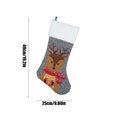 thumbnail image 3 of Fiudx Ofertas del día Medias navideñas tejidas con diseños de Papá Noel y muñeco de nieve Bolsas de regalo rojas ideales para colgar en el árbol de Navidad, 3 of 7