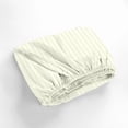 thumbnail image 5 of Fitted Sheet 800 Thread Count 100% Egyptian Cotton 1-Piece King Size (78" x 80") Inch 22-Inch Deep Pocket, All-Around Elastic Ivory Stripe, 5 of 6