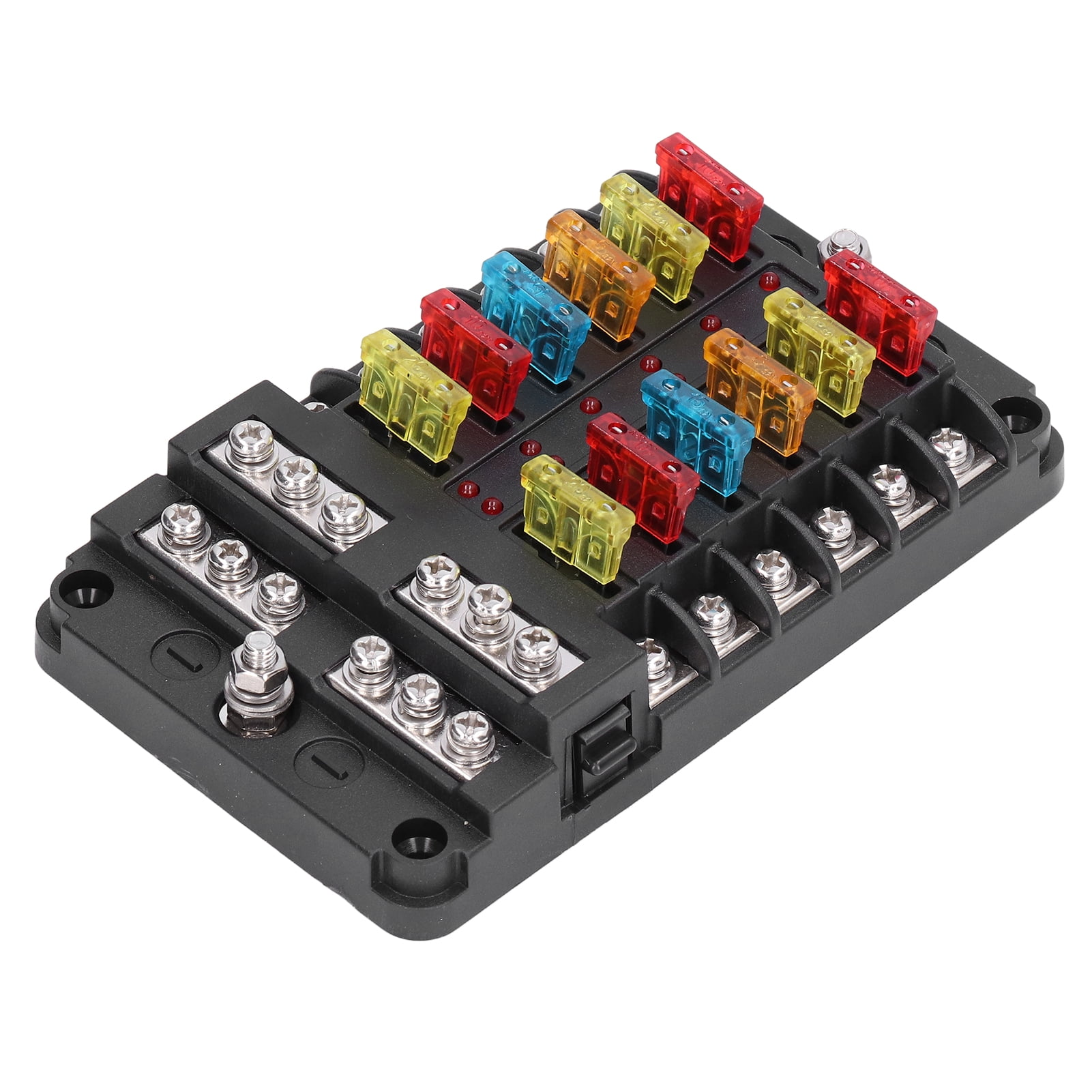 Fuses Box, Quick Fusing 12 Way Good Electrical Conductivity Fuse Block