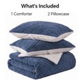 thumbnail image 7 of SoComfy by Bedelite Fluffy Sherpa Comforter Set, Set-3 Piece, King, Navy, 7 of 7