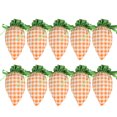 thumbnail image 1 of Bolsas Zanahoria 10 Unidades Con Cordón Patrón Cuadros Creativo para Fiesta Pascua, 1 of 9