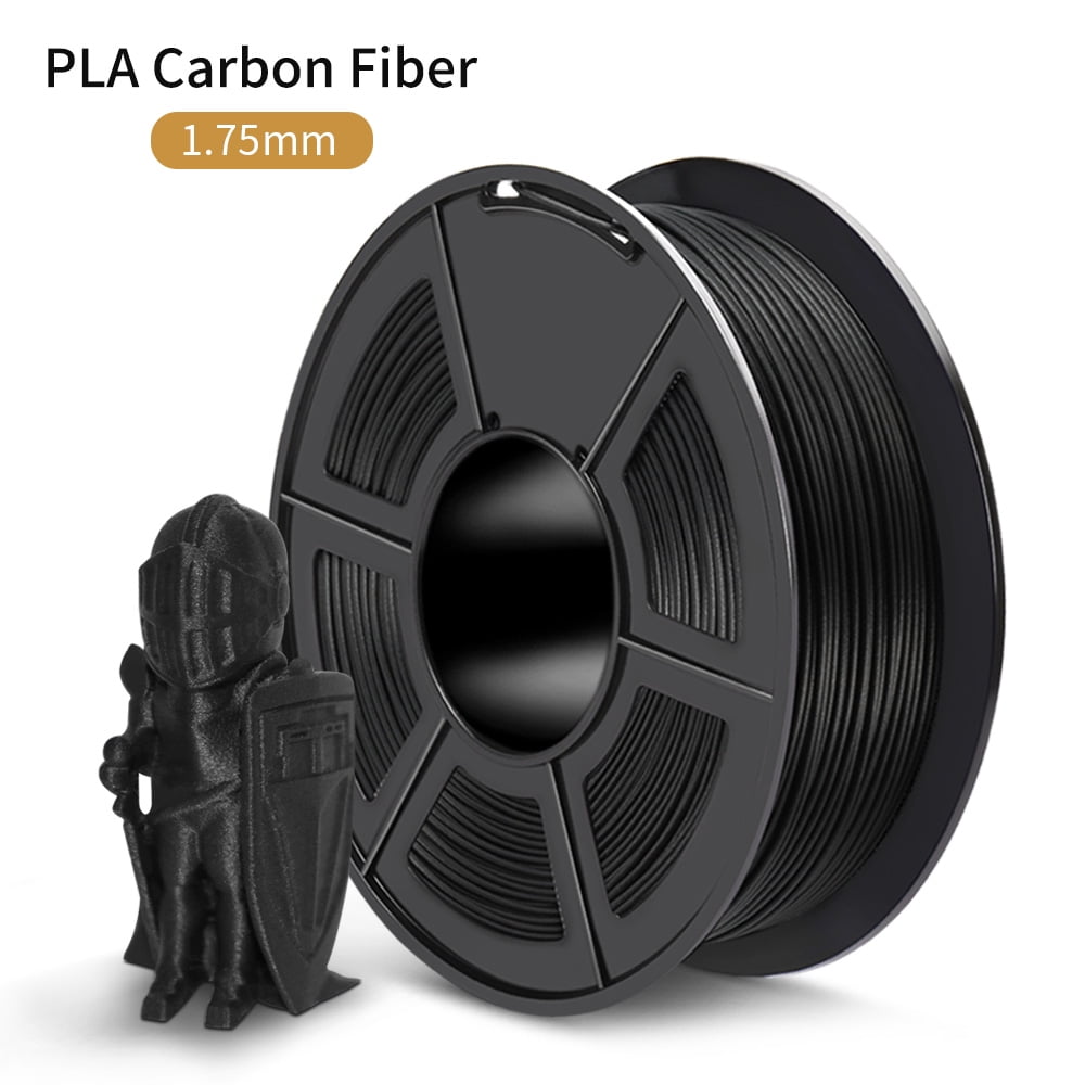 SUNLU 1.75mm PLA Carbon Fiber 3D Printing Filament 1kg/2.2lbs Spool