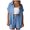Light Blue, variant on QGJZVUNL Cotton Linen 2 Piece Sets for Women Summer Clothes Short Sleeve Button Down Shirts and Drawstring Shorts Lounge Outfits Size 2XL