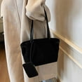 thumbnail image 5 of SPEKSEE Women Suede Shoulder Bag with Inner Pocket Tote Bag with Zipper Solid Color Satchel Bag for Work Travel, 5 of 18
