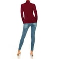 thumbnail image 4 of Women's Long Sleeve Turtleneck Semi Fitted Knitted Pullover Sweater Tops, 4 of 4