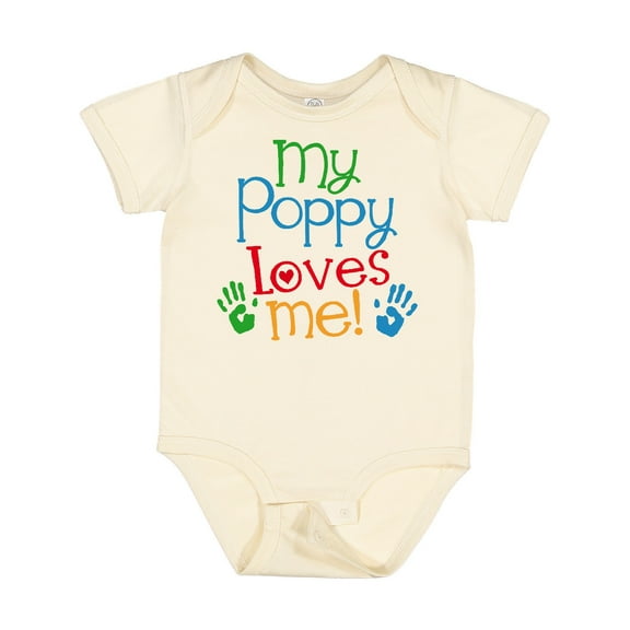Inktastic My Poppy Loves Me Boys or Girls Baby Bodysuit