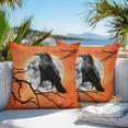 thumbnail image 5 of Outdoor Waterproof Pillow Covers Halloween Cute Cat Ghost Decorative Throw Pillow Protectors,Pumpkin Broom on Pink Pillowcase Cushion Cases for Patio Sofa Garden Couch,24x24in,Pack of 2, 5 of 9
