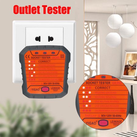 Electrical Outlet Tester Socket Receptacle Test Tool For Home ...