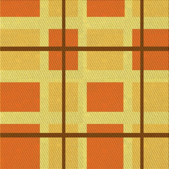 Ahgly Company Machine Washable Indoor Square Transitional Bright Gold Yellow Area Rugs, 8' Square