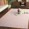 thumbnail image 3 of SAFAVIEH Cape Cod Rowina Wavy Striped Area Rug, Ivory/Rust, 8' x 10', 3 of 11