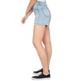 thumbnail image 2 of Rewash Super High Rise Midi Wedge Shorts, Blue, 5, 2 of 3