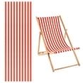 thumbnail image 1 of Uxcell Toile de Remplacement pour Chaise Longue de Plage 41x113cm Tissu Rayé Rouge, 1 of 7