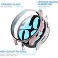 thumbnail image 4 of KOMI 2 Pack Compatible for Samsung Galaxy Watch 6 Case with Tempered Glass Screen Protector, Hard PC Bumper (44mm Rose Gold), 4 of 5