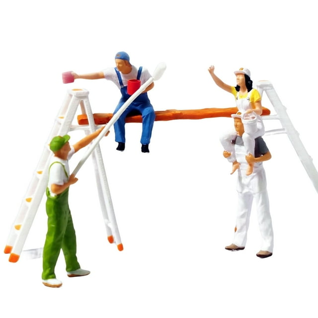 Esquirla HO Figurine Échelle 1/87 Décorateur Scènes Miniatures Poupée en Résine pour Modèle avec Échelle