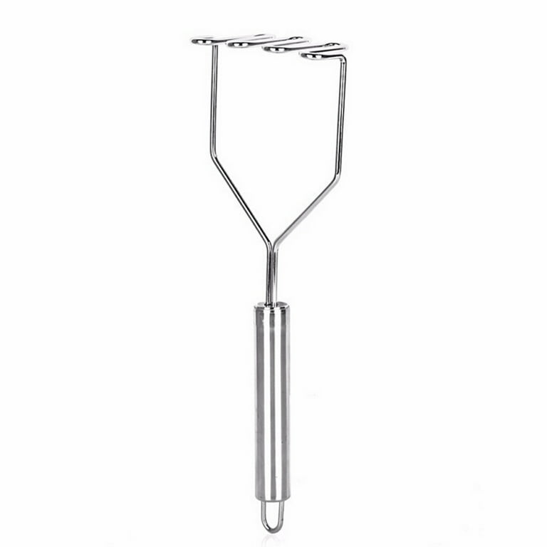 Food Smasher Tools  Stainless Steel Potato Masher With Non-Slip Rubber  Handle For Babys Food Fruit Vegetable Purees (24.5×8cm/9.64×3.14in) 