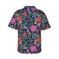 thumbnail image 3 of Fotbe Floral Hawaiian Shirt for Men Unisex Summer Beach Casual Short Sleeve Cotton Linen Button Down Shirts-Large, 3 of 9