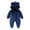 B-804Navy336, variant on MEZZALL Winter Thermal Snowsuit For Baby Girls Insulated Long Sleeve Jumpsuit One-Piece With Hood Outdoor Warm Snow Wear Padded Romper Solid Color Cute Teen Dailywear