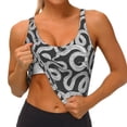 thumbnail image 3 of Fotbe Snake Sujetador Deportivo Largo sin Aros para Mujer con Almohadillas y Soporte Medio, Transpirable y Absorbente, Camiseta Tipo Chaleco o Tank Top-Medium, 3 of 8