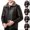 Navy, variant on Men's Solid Color Zippered Stand-up Collar Jacket Elastic Cuffs Pockets Black S