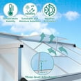 thumbnail image 6 of Garvee 6x8 FT Polycarbonate Greenhouse for Outdoors, Heavy-Duty Aluminum Frame, Walk-in Greenhouse with Lockable Door & Adjustable Roof Vent, All-Season Greenhouse for Backyard, Garden, Patio, Clear, 6 of 7