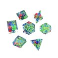 thumbnail image 2 of Ensemble de dés en Résine - 7 Pcs, D20, Coloré, pour Jeux de Table, RPGs, Facile à Lire, 2 of 5