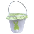 thumbnail image 2 of Cesta de conejo de Pascua, cesta de regalo para llevar, cesta de conejo, cesta con volantes para cazar Verde, 2 of 7