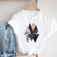 thumbnail image 5 of Tops de Mujer Elegantes Blusas Casuales Camisas Erógenas de Moda de Cuello Redondo Camiseta Impresa de Manga Corta Odeerbi ODB167980, 5 of 6