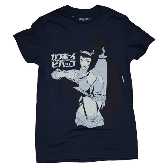 RARE Cowboy Bebop Adult New T-Shirt - Faye Valentine Midriff Pose